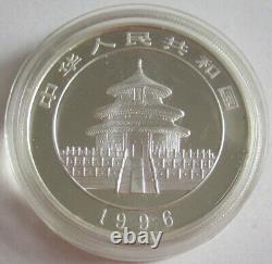 Chine 10 Yuan 1996 Panda Shenyang Mint (Grande Date) 1 once d'argent