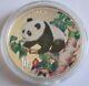 Chine 10 Yuan 1998 Panda Argenté Coloré 1 Once