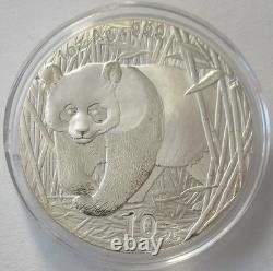 Chine 10 Yuan 2002 Panda 1 Oz Argent