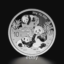 Chine 10 Yuan 2025 Panda Chinois Éditions Précoces Bleu NGC MS 70 Pièce en Argent