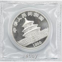 Chine 1990 10 Yuan Panda 1oz. 999 Argent Fin Monnaie Scellée