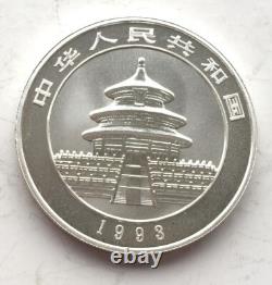 Chine 1993 Panda 10 Yuans 1 oz Pièce en Argent, UNC