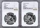 Chine 1995 5 Yuans 1/2 Oz Temple Du Ciel Panda En Argent Grande Date Ngc Ms69
