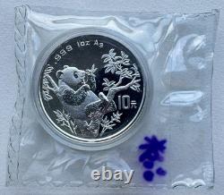 Chine 1995 Petite Date Grande Branche Panda en argent 1 oz 10 yuans
