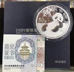 Chine 2020 Argent 150 Grams (150g) Panda Coin