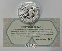 Chine 2022 10 Yuan Chine Panda Silver Coin 30g Page Complète 15 Pcs 30g15