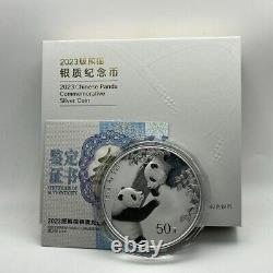 Chine 2023 Panda Pièce Commémorative En Argent 150g 50 Yuan Cao Box