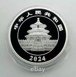 Chine 2024 Pièce Commémorative en Argent Panda 150g 50 Yuan COA Boîte