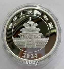 Chine 2024 panda 300Yuan 1000g panda pièce de monnaie en argent commémorative avec boîte et COA, 1kg