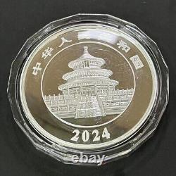 Chine 2024 panda 300Yuan 1000g panda pièce de monnaie en argent commémorative avec boîte et COA, 1kg