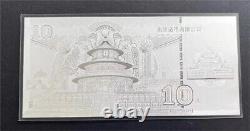 Chine Argent Couleur (10x10g, total 100g) Notes Panda (Monnaie de Nanjing)