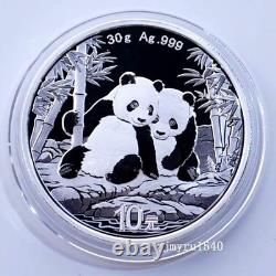 Chine Panda 2026 30 g. Pièce de 10 yuans en argent 999 avec certificat d’authenticité, non certifiée, sans boîte