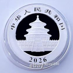 Chine Panda 2026 30 g. Pièce de 10 yuans en argent 999 avec certificat d’authenticité, non certifiée, sans boîte