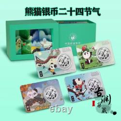 Collection de pièces commémoratives en argent Panda 2022 des Vingt-quatre Termes Solaires