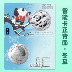 Collection de pièces commémoratives en argent Panda 2022 des Vingt-quatre Termes Solaires