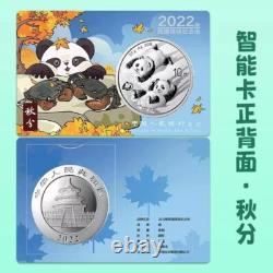 Collection de pièces commémoratives en argent Panda 2022 des Vingt-quatre Termes Solaires