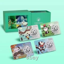 Collection de pièces commémoratives en argent Panda 2022 des Vingt-quatre Termes Solaires