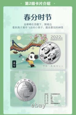 Collection de pièces commémoratives en argent Panda 2022 des Vingt-quatre Termes Solaires