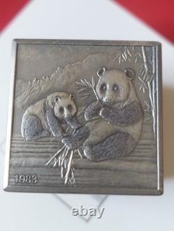 Cube commémoratif du 150e anniversaire du Panda d’argent chinois de 20 oz 2019