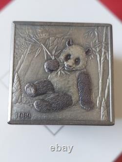 Cube commémoratif du 150e anniversaire du Panda d’argent chinois de 20 oz 2019