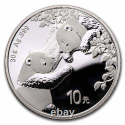 Ensemble de pièces/barres commémoratives Panda en argent 2 pièces 40e anniversaire de la Chine 2023 SKU#283046