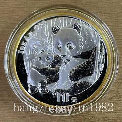 Exposition internationale de pièces de monnaie de Chine Beijing 2005 Panda pièce d'argent 10YUAN 1oz avec COA