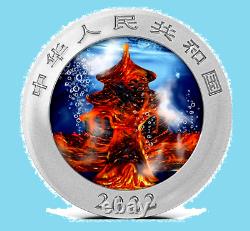 MONNAIE EN ARGENT COLORISÉE ÉDITION ÉLÉMENTS PANDA DE CHINE 1 oz 2022