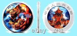 MONNAIE EN ARGENT COLORISÉE ÉDITION ÉLÉMENTS PANDA DE CHINE 1 oz 2022
