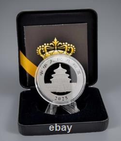 MONNAIE EN ARGENT NOIR RUTHÉNIUM OR NOIR ÉMPIRE PANDA DE CHINE 10 YUAN CHINE 2025
