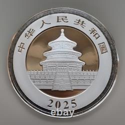 MONNAIE EN ARGENT NOIR RUTHÉNIUM OR NOIR ÉMPIRE PANDA DE CHINE 10 YUAN CHINE 2025