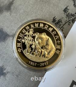 Médaille en argent Panda de Chine 2017 60g Ambassadeur de l'amitié COA seulement 66 pièces frappées