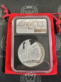 Médaille officielle de la Monnaie 2024 Chine 50 grammes Argent Ana World Money Fair FDOI NGC PF70
