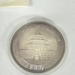 Monnaie collectible rare Panda chinois 1992 en argent fin de 1 once. 999 rond 999