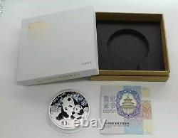 Monnaie commémorative en argent Panda de Chine 2024 150g 50 Yuan COA Boîte