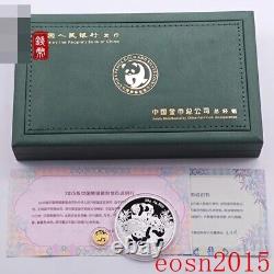 Monnaie commémorative en argent et en or de 2025 - Panda de Chine, Ag 30 g + Au 1 g avec boîte d'origine