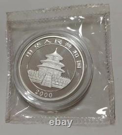 Monnaie en Argent Panda 1 oz 10 Yuan Anneau Miroir Chine 2000
