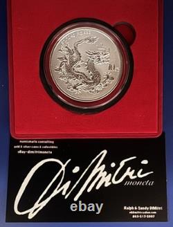 Monnaie en argent BU 1 oz ChinaDragon 2025 dans une boîte rouge - Première sortie Monnaie chinoise