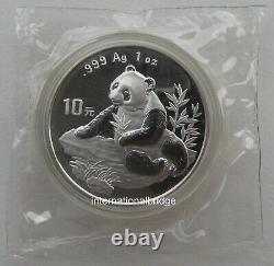 Monnaie en argent Panda de Chine 1998 1 oz 10 Yuan Petite Date