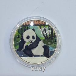 Monnaie en argent chinoise Panda 1 oz 2015. 999 Ag Non circulée et encapsulée