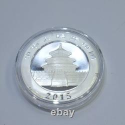 Monnaie en argent chinoise Panda 1 oz 2015. 999 Ag Non circulée et encapsulée