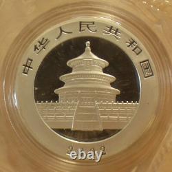 Monnaie en argent de 10 yuans Panda de Chine 2002, argent 99,9 %, 1 oz, dans une capsule + scellée (argent)