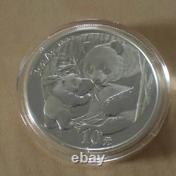 Monnaie en argent de 10 yuans de Chine Panda 2005 en argent 99,9 % 1 oz dans une capsule (argent)
