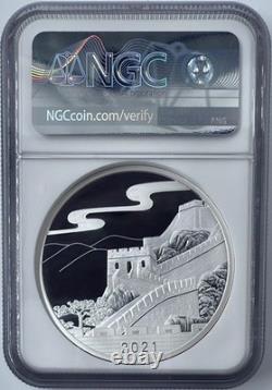 Monnaie en argent de 2 oz Panda Dragon Célébration du Nouvel An 2021 NGC PF70UCAM FDOI COA