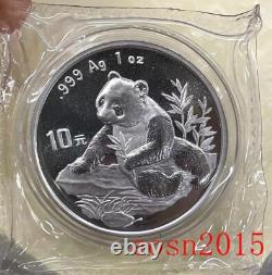 Monnaie en argent panda de Chine 1 oz 1998 10 Yuan, pièce commémorative en argent panda de Chine