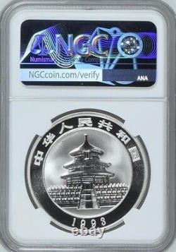 NGC MS69 1993 Panda de Chine 1oz Pièce en Argent Grande Date