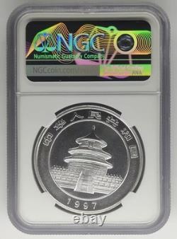 NGC MS69 Chine 1997 Grande Date Pièce Panda en argent 1 oz 10 yuans