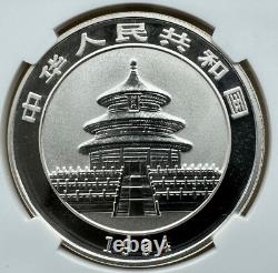NGC MS70 Chine 1994 Panda en Argent Grande Date 1oz 10 Yuan avec COA