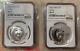 Ngc Ms70 Chine 2003 Bambou Givré Et Bambou Miroir Panda Pièce D'argent 2×1oz