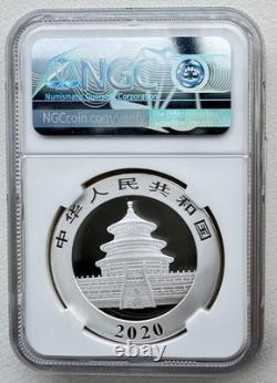 NGC MS70 Premier jour d’émission Chine 2020 pièce en argent Panda 10 yuans 30 g
