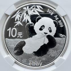 NGC MS70 Premier jour d’émission Chine 2020 pièce en argent Panda 10 yuans 30 g
